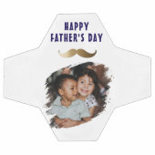 おもしろいシンプルMustache Happy Father's Day写真 サッカーボール (フラット)