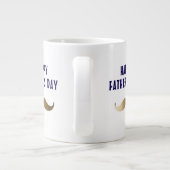 おもしろいシンプルMustache Happy Father's Day写真 ジャンボコーヒーマグカップ (裏面)