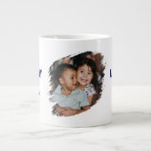 おもしろいシンプルMustache Happy Father's Day写真 ジャンボコーヒーマグカップ (正面)