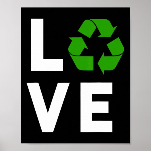 おもしろいシンボル環境惑星I Love ポスター (正面)