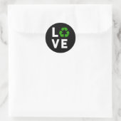 おもしろいシンボル環境惑星I Love ラウンドシール (バッグ)