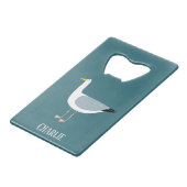 おもしろいシーガル クレジットカード栓抜き (正面アングル)