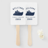 おもしろいシークルーズシップファミリー懇親会サマーバケーション ハンドファン (正面&裏面)