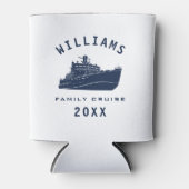 おもしろいシークルーズシップファミリー懇親会サマーバケーション 缶クーラー (正面)