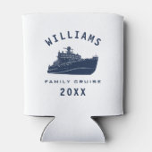 おもしろいシークルーズシップファミリー懇親会サマーバケーション 缶クーラー (裏面)