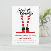 おもしろいシーズンの挨拶Noソックス シーズンカード (スタンド正面)