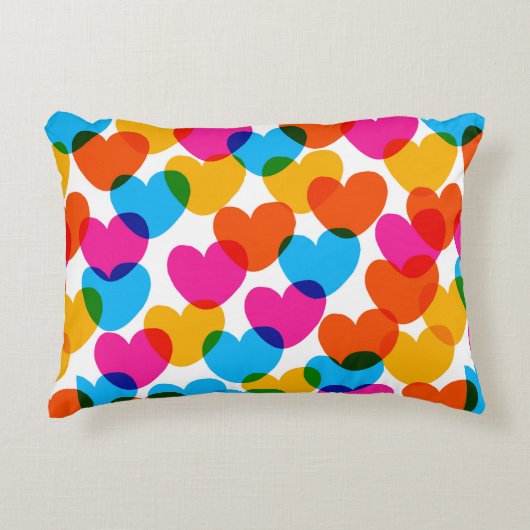 おもしろいシームレスヴィンテージのハートバックグラウンドをpretに アクセントクッション (正面)