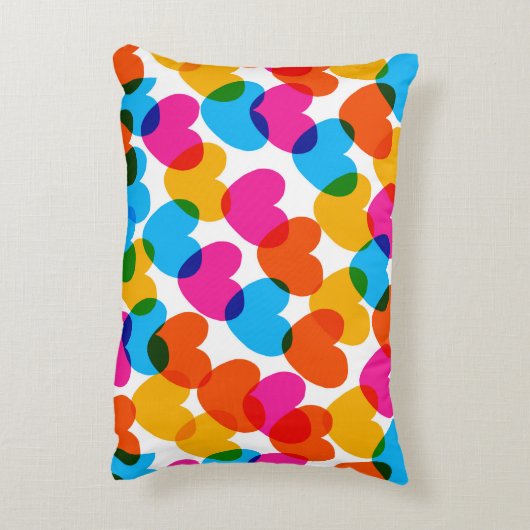 おもしろいシームレスヴィンテージのハートバックグラウンドをpretに アクセントクッション (裏面(縦))