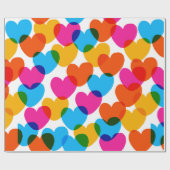 おもしろいシームレスヴィンテージのハートバックグラウンドをpretに ラッピングペーパー (フラット)