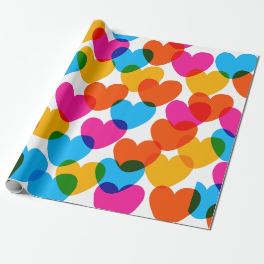 おもしろいシームレスヴィンテージのハートバックグラウンドをpretに ラッピングペーパー (アンロールド)