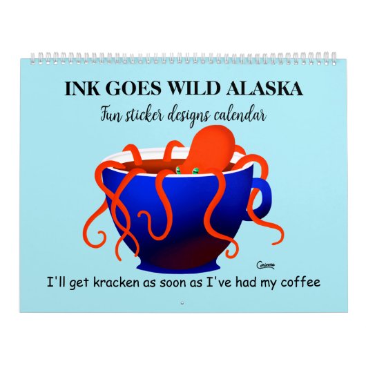 おもしろいシールデザイン – 大きなカレンダー カレンダー (カバー)