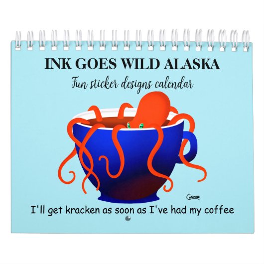 おもしろいシールデザイン – 小さいカレンダー カレンダー (カバー)