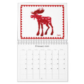 おもしろいシールデザイン – 小さいカレンダー カレンダー (2月 2026)