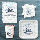 おもしろいジェット戦闘機飛行機、旅行、ボーイファースト誕生日 招待状