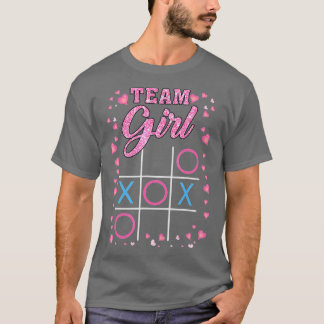 おもしろいジェンダー明らかに赤ちゃんシャワーパーティーチームガールメン Tシャツ