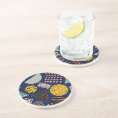 おもしろいジオメトリ：抽象芸術数々のカラーパターン コースター (側面)