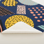 おもしろいジオメトリ：抽象芸術数々のカラーパターン シェルパブランケット (3/4)