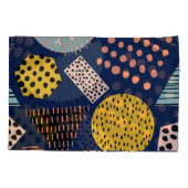 おもしろいジオメトリ：抽象芸術数々のカラーパターン 枕カバー (裏面)