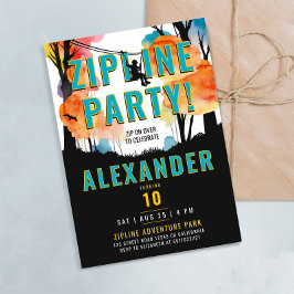 おもしろいジプカラフルリンパーティーアドベンチャーウォーター色 招待状
