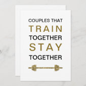 おもしろいジム/フィットネス恋人バレンタイン/アニバーサリーラブ シーズンカード (正面/裏面)