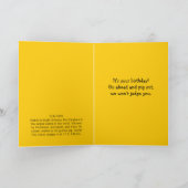 おもしろいジャイアントケーキ食べー誕生日 カード (内部)