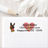 おもしろいジャーマンシェパード差出人住所ラベル ラベル (インサイチュ)