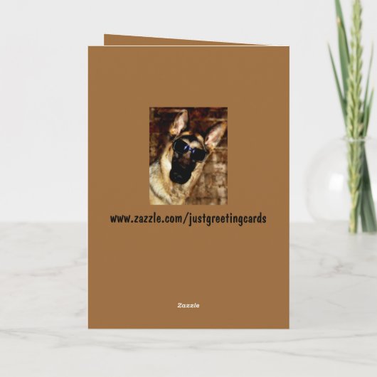 おもしろいジャーマンシェパード母の日のカード カード (裏面)