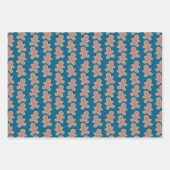 おもしろいジュエルトーンマンガジンジャーブレッドマンクリスマス ラッピングペーパーシート (正面)