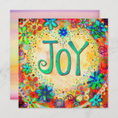 おもしろいジョイホワイルドライブルフローラ勇気付けられる かわいらし サンキューカード (正面/裏面)