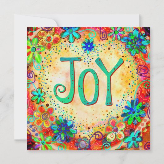 おもしろいジョイホワイルドライブルフローラ勇気付けられる かわいらし サンキューカード (正面)