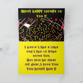 おもしろいジョークのメッセージとzany混色デザイン カード (内部)