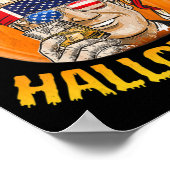 おもしろいジョーバイデン氏カボチャハッピーハローウィンミドゥス ポスター (角)