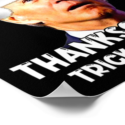 おもしろいジョーバイデン氏サンタメリーハット感謝祭クリスマス ポスター (角)