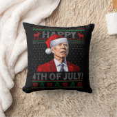 おもしろいジョーバイデン氏7月のハッピークリスマス クッション (ブランケット)