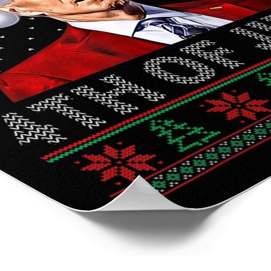 おもしろいジョーバイデン氏7月のハッピークリスマス ポスター (角)