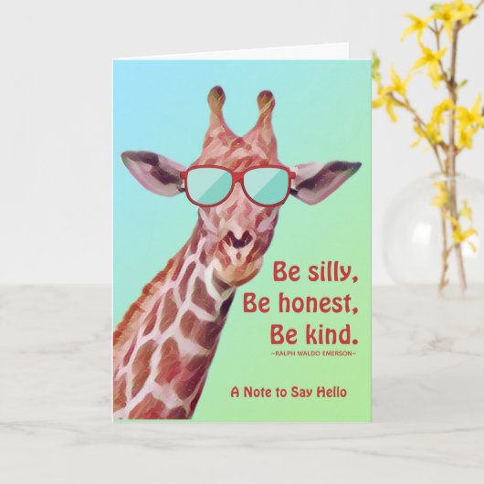 おもしろいジリンベやる気を起こさせるエマーソン間抜け引用文  カード (黄色い花)