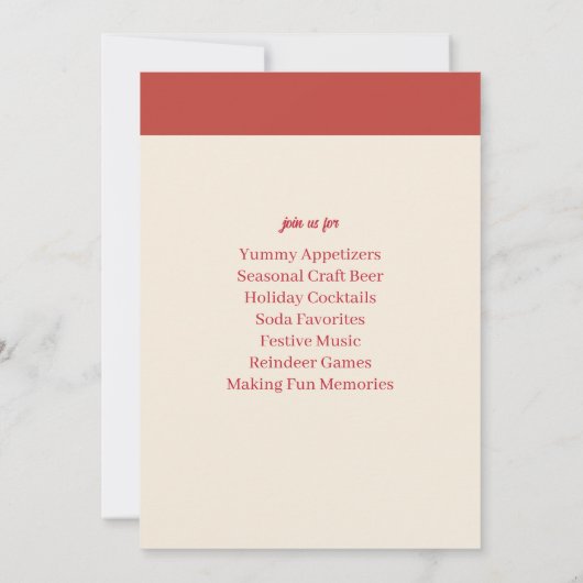 おもしろいジングルとミングルクリスマスパーティの招待状 招待状 (裏面)