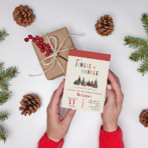 おもしろいジングルとミングルクリスマスパーティの招待状