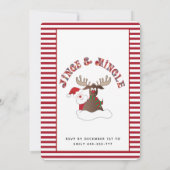 おもしろいジングル&ミングルサンタトナディアホリデーパーティー 招待状 (裏面)