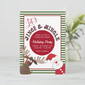 おもしろいジングル&ミングルサンタトナディアホリデーパーティー 招待状 (スタンド正面)