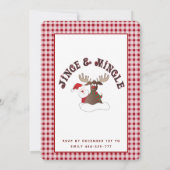 おもしろいジングル&ミングルサンタトナディアホリデーパーティー 招待状 (裏面)