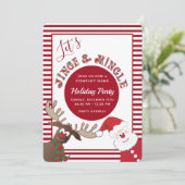 おもしろいジングル&ミングルサンタトナディアホリデーパーティー 招待状 (スタンド正面)