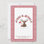 おもしろいジングル&ミングルサンタトナディアホリデーパーティー 招待状 (裏面)