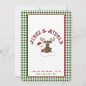 おもしろいジングル&ミングルサンタトナディアホリデーパーティー 招待状 (裏面)