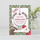 おもしろいジングル&ミングルサンタトナディアホリデーパーティー 招待状 (スタンド正面)