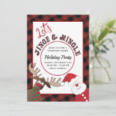 おもしろいジングル&ミングルサンタトナディアホリデーパーティー 招待状 (スタンド正面)