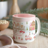 おもしろいジンジャーパンベーカリーパーソナライズされたCoファミリー名 ツートーンマグカップ