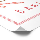 おもしろいジンジャーパンベーカリーパーソナライズされたCoファミリー名 ポスター (角)