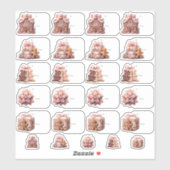 おもしろいジンジャーブレッドギフトラベルクリスマス シール (シート)