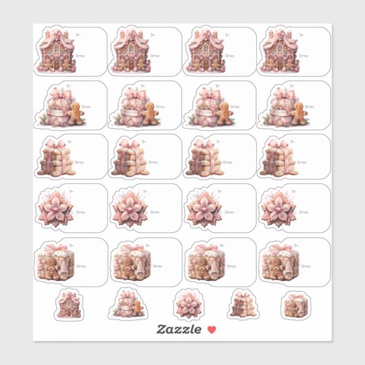 おもしろいジンジャーブレッドギフトラベルクリスマス シール (シート)